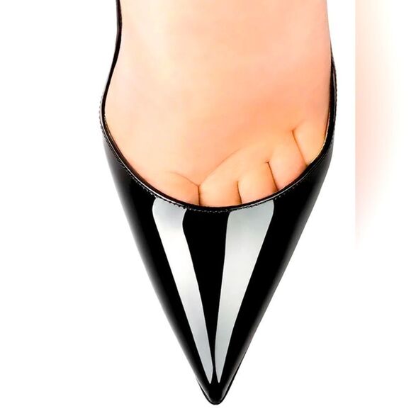 NEW! Black Patent leather stilettos - Picture 2 of 5